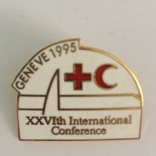Red Cross Enamel Metal Pin