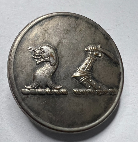 Antique livery button dog - button,