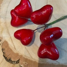 Mini Red Heart Picks On Wires