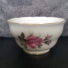 Royal Vale Bone China Pink Rose Sugar Bowl Vintage