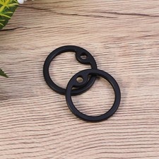 2 Pcs Military Dog ID Tag Silencers Silicone Dogtag (Black)