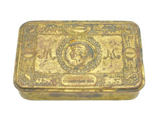 WW1-era Christmas 1914 Tin to the Troops Queen Mary Antique Militaria