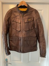 Ducati Scrambler brown leather motorbike jacket Medium