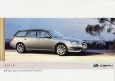 Subaru Legacy Sports Tourer Specifications 2007-2008 UK Market Foldout Brochure
