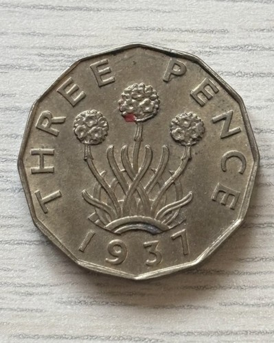 Three pence 1937 george - pence,