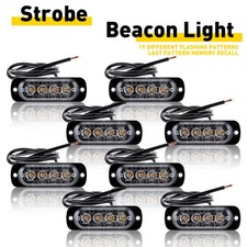 8pcs 4-LED Strobe Lights