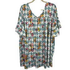 Curvy Lovey Womens 4X Teal