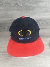 RARE 90s Dready Hat Baseball Cap VINTAGE EMBROIDERED *MADE IN ENGLAND* Black