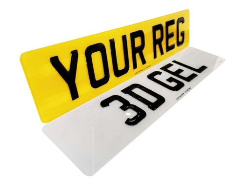 Gel number plates reg - 3d,