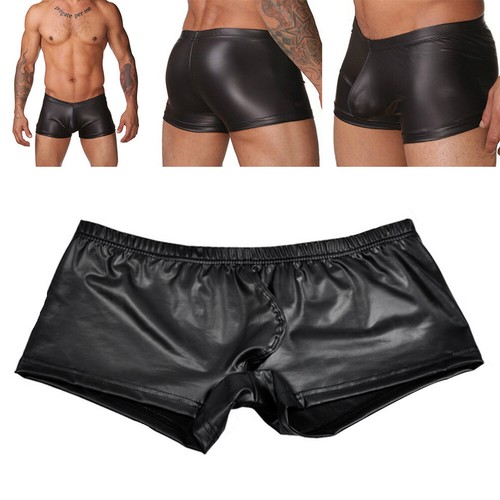 Mens black wetlook spandex - wetlook,