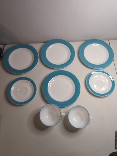 Pyrex milk glass turquoise - pyrex,