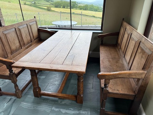 Solid oak refectory dining - oak,