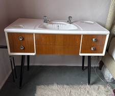RARE ERNEST SINK -  designer retro mid century vintage vanity unit ￼
