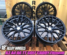 18" R8 STYLE ALLOY WHEELS FITS AUDI A3 S3 RS3 A4 A6 TT 5X112 BLACK CHEAPEST UK