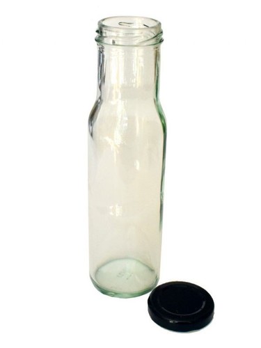 Round glass bottles sauces - glass,