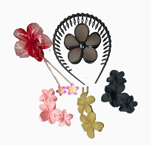 Multicolour plastic flower - multicolour,