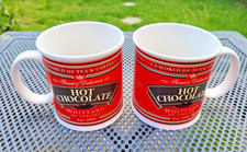 2 Large Whittard of Chelsea Hot Chocolate Mugs 400ml E438