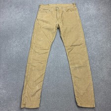 Levis 512 Jeans Adult 32x32 Brown Red Tab Corduroy Medium Wash Straight Men*