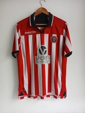 SHEFFIELD UNITED 2013/2014 HOME FOOTBALL SHIRT JERSEY MACRON SIZE M ADULT BLADES