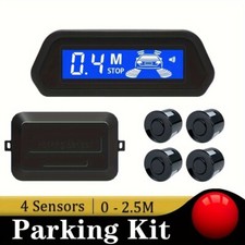 LED Display Car Reverse 4 Front Rear Parking Sensors System Buzzer Alarm Set NEW