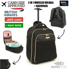 Airline 2 in 1 - Cabin Approved Rucksack on Wheels, Wheeled Holdall Travel