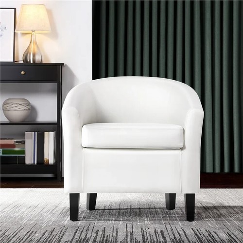 Faux leather tub chair - leather,