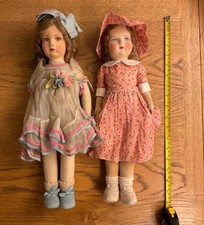 Two Vintage Chad Valley Hygienic Dolls circa 1920s / 1930s