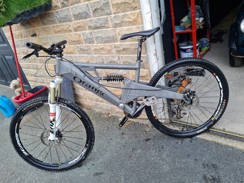 Orange patriot mountain bike - mountain,