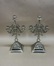 Pair Of Arts And Crafts Brass