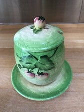 Vintage Beswick “Cherries” Preserve Pot – Shape 231, Made in England, 1930s–50s