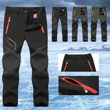 Men Waterproof Cargo Walking Trousers Rain Fishing Hiking Outdoor Work Pants UK