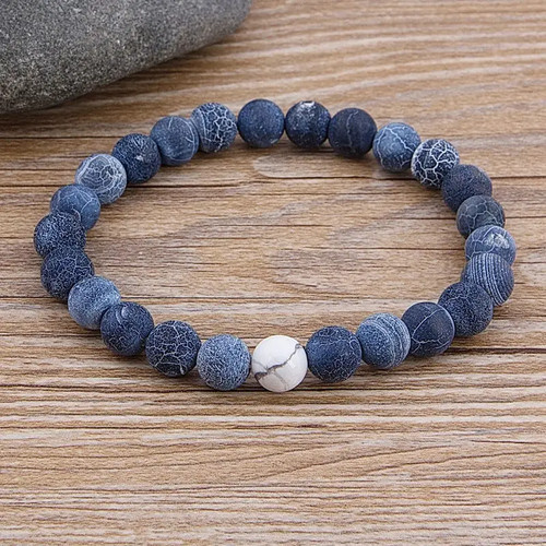 Unisex marble bead tiger eye - marble,