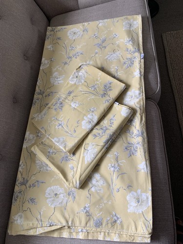Vantona yellow floral - floral, double
