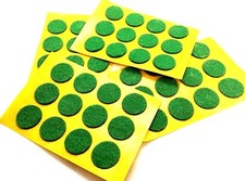 FELT PADS Self Adhesive 12mm Green Round Furniture Protectors Extra Sticky (684)