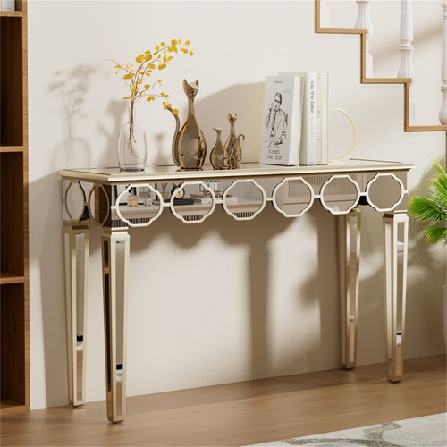 Mirrored glass console table - console,