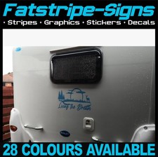 LIVING THE DREAM STICKERS GRAPHICS DECALS CAMPERVAN MOTORHOME CARAVAN DAY VAN