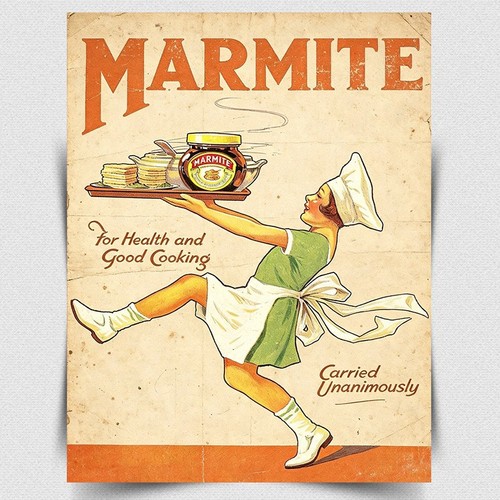 Marmite metal sign - wall, plaque
