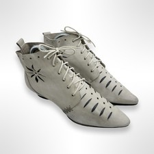 PETER FOX VINTAGE 80s WOMENS SIZE 6 B EDWARDIAN INSPIRED SUEDE WINKLEPICKER BOOT