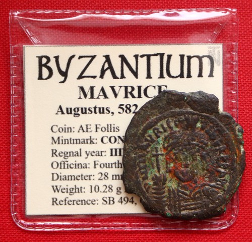 Byzantine maurice follis 586ad - byzantine,