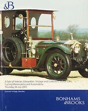Bonhams, Collectors'  Motor Cars, Motorcycle & Automobilia Catalogue:26 JUL 2001
