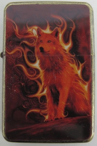 Wolf flame design - flame,