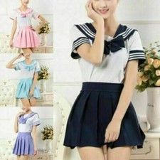 Japanese School Girls Dress Outfit Sailor Uniform Anime Cosplay Costume Suit Hot