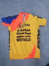 Vintage Santini Team Raleigh Cycling Jersey Early 90's. Size M Eroica 262651