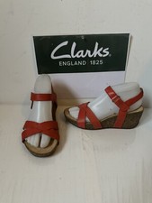 Clarks Wedges Leather Sandals