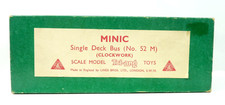 VINTAGE TRIANG MINIC 52M SINGLE DECK BUS EMPTY BOX ONLY