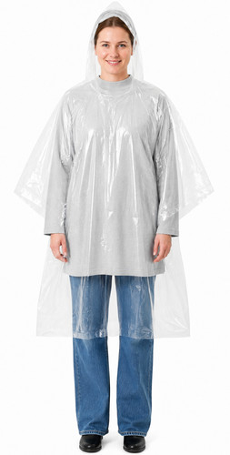 Disposable rain poncho unisex - disposable,