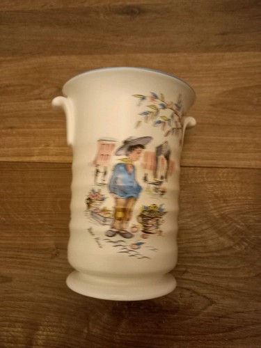 Crown ducal ware pottery vase - crown,