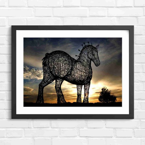 Silhouette wire horse art - wire,