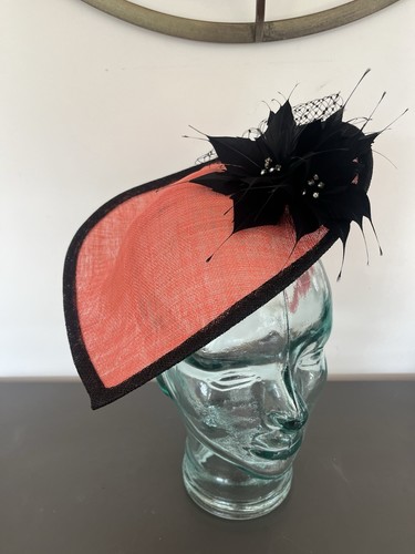 Coral orange and black