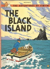 Herge, The Adventures of Tintin; The Black Island paperback 1985 very good used 
